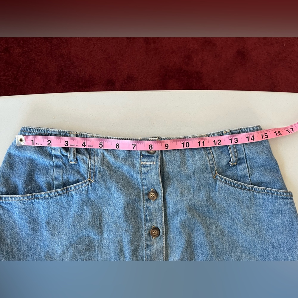 Gloria Vanderbilt Denim Button-Down Long Pencil Skirt - Picture 3 of 13